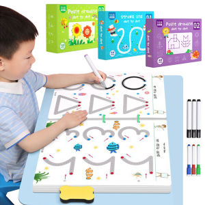Magical Tracing Book For Kids Workbook Logical Thinking Control Erasable Pen Copybook Practice Drawing Book Early Educational Toys For Kids