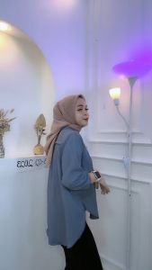 OUTER BABY CRUSH ATASAN WANITA BELAHAN SAMPING LIVIA BLUS BAJU WANITA BLOUSE KEKINIAN