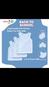 3 Pcs Single Sando Blouse Camisole for Girls Newborn to Toddler Kids Cotton Tops MuscleTees 1-8 Years Old