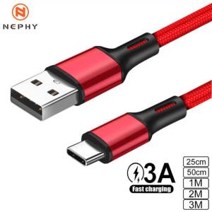 Cáp Sạc Nhanh USB Type C 3A Cho Samsung Xiaomi Redmi - Dây Sạc Điện Thoại Di Động USB-C Bện Ngắn 0.25m 2m 3m