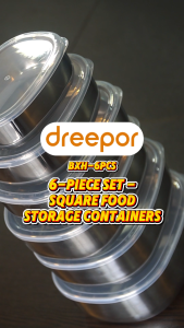 Dreepor 6PCS 304 Stainless Steel Lunch Box Travel Leakproof Bowls Bento Boxes Lunchboxs Big Capacity Food Container
