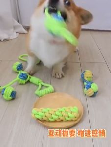 Dog Toys Dogs Chew Teeth Clean toys Grinding Teeth Traning Fun Playing Cotton Rope Ball Puppy Toys