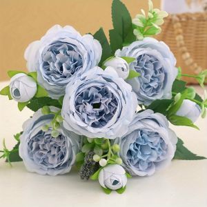 Simulated peony flowers weddings Valentines Day bride holding flowers spring home DIY vases outdoor garden decorations