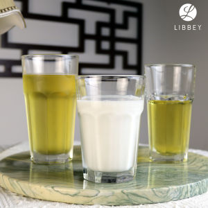 แก้วน้ำทรงแปดเหลี่ยมหนา Libbey ทนความร้อนสูง ความจุขนาดใหญ่ แก้วน้ำสำหรับใช้ในบ้าน แก้วนมสำหรับผู้หญิง แก้วน้ำสำหรับต้อนรับแขก