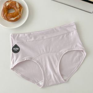 Crotch Cloth Long! 7A Antibacterial ~ 60 Xinjiang Long-Staple Cotton ~ Mid-High Waist Hip-Wrapped Womens Underwear plus Size Small Size Plus Size Ladies
