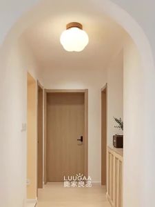 Creamy Wind Cotton Flower Entrance Cloud Lamp Modern Simple Log Corridor Ceiling Lamp Household Entrance Hall Lamp Balcony Lamp