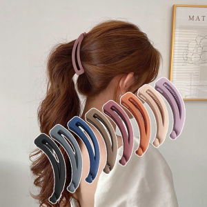 【 Muswannas】1ชิ้นกล้วยคลิปสีทึบ F Rosted คลิปผมสำหรับผู้หญิงแฟชั่นกรงเล็บผม B Arrettes ผู้ถือผมหางม้า H Airpins อุปกรณ์ผม