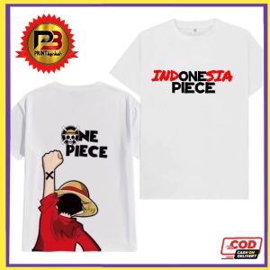 T-Shirt Kaos ONE PIECE Cotton 30s Ukuran Dewasa Kaos Satuan Oversize Lengan Pendek
