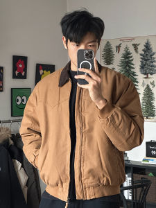 OUMULONG | Cleanfit American Retro Khaki Short Jacket