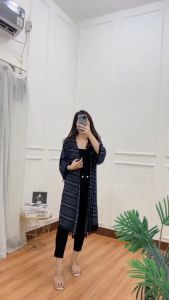CARDIGAN KIMONO RUMBAI PANJANG / Cardigan wanita bahan katun Rayon BY TOKO ANFASHA