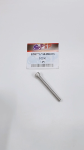 Baut "L" Stainless 5x50 (Harga 1 PC) - Baud Stanlis Baut 8 Kunci L 4 M5 Panjang 50 mm SUS 304