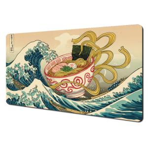 Potdemiel | Purple Great Wave Extended Gaming Mouse Pad XXL Desk Mat with Stitched Edges 2mm/3mm Thick