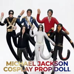 New Michael Jackson Plush Doll Stuffed Figure Adjustable Articulated Joint Cosplay Prop Indoor Room Decor Collectible Gift