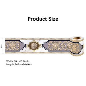 Self Adhesive Waist Line Baseboard Wallpaper Borders Trim Line Skirting Wall Sticker Bathroom Living Room Decor Art Decal Decor