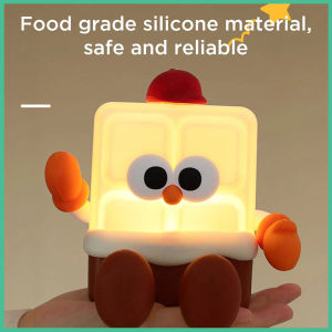 Đèn ngủ LED sô cô la Silicone dễ thương Sạc USB Giá để điện thoại ánh sáng ban đêm phòng ngủ đầu Giường trẻ em Sạc dùng cho thực phẩm Silicone ánh sáng ban đêm trẻ em Quà tặng sinh nhật