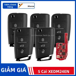 Xhorse | 5 Món XHORSE VVDI XEDM24EN Thế Hệ Thứ 2 Siêu Điều Khiển Từ Xa MQB Kiểu 3 Nút Công Cụ Lập Trình Chìa Khóa Phiên Bản Tiếng Anh