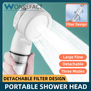 3 Modes Of Bathroom Shower Head Wall-Mounted Shower Head Shower Head Handheld Shower Head Mini Shower Head Detachable Filter