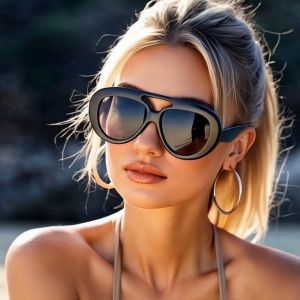 1pc European and American retro style womens fashionable sunglasses trend versatile summer sun shading and UV protection lightw