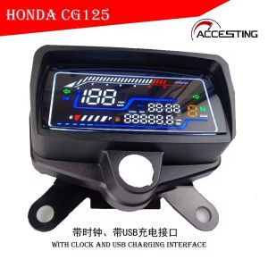 TMX125 Motorcycle LED Digital MeterLED digital meter Assembly For Honda CG125 (RUSI 125 / SKYGO RACAL MOTORSTAR) For TMX 125 ALPHA For HONDA TMX SPEEDOMETER