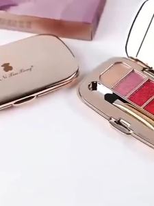 Waterproof Nude Earth Tone Eyeshadow Palette Shimmer Glitter 6 Color Highlight Eye Shadow Set Long Lasting Smudge Proof Shiny Natural Makeup for Beginners Daily Glam