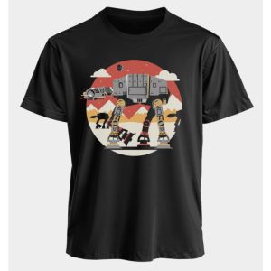 เสื้อยืดคอกลมแขนสั้นผ้าฝ้ายพิมพ์ลายธีมไซไฟสตาร์วอร์ส สไตล์อเมริกัน สำหรับผู้ชายและผู้หญิง ใส่เล่นกีฬา ใส่ลำลองในชีวิตประจำวันช่วงฤดูร้อน ทรงหลวม