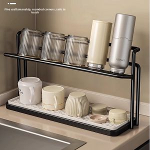 CHUANQIMINGMEI | Dual Level Cup Organization Rack