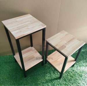 ชั้นวางของอเนกประสงค์ 2 ชั้น หน้าไม้ยางพาราเกรด A แข็งแรง รับน้ำหนักได้เยอะ มีทั้งหมด6สี ขนาด 35x35x50cm.และ35x35x75cm.