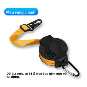 Dây Phơi Quần Áo Di Động Có Thể Thu Vào 36m Chống Gió Chống Trượt Nhẹ Gọn Nhẹ Có Móc Và Túi Đựng Để Sử Dụng Ngoài Trời