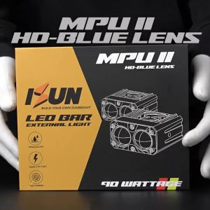 ISUN LED BAR MPU 2 dengan HD-Blue Lens dan Kipas Pendingin DC 9-80V/90W