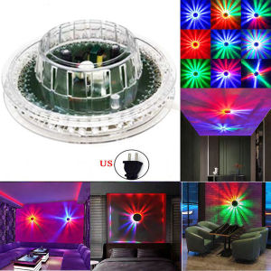 Angelila LED Party Lights DJ Strobe Dancing Lighting RGB Colorful Sunflower UFO Mini LED Stage Light Bar Disco Spotlight Home Party DJ KTV Club Pub Decoration