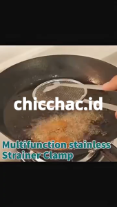 Saringan Pencapit 2 In 1 Murah / Tirisan Stainless Serbaguna / Jepitan Saringan Gorengan Praktis
