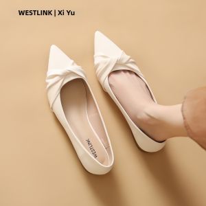 French Pointed Toe Flats For Women Autumn Dress