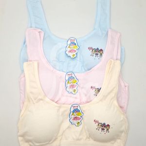 ISWA - 3PC Miniset Busa Calia Anak Perempuan Remaja Usia 9 - 14 Tahun Bahan Katun  Busa Lepas Pasang