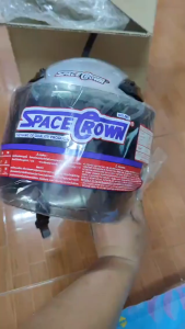 หมวกกันน๊อค ALPHA สำหรับผู้ใหญ่ 59-60 cm พร้อมทับทิม เพื่อให้ความปลอดภัย และลดความเจ็บปวดของหมวก สีด้านเป็นแดงๆ ที่ Space Crown กำหนด