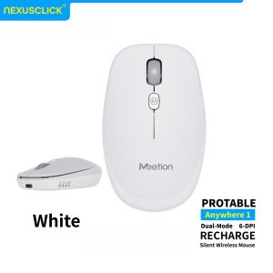 NexusClick Rechargeable Silent Lightweight Wireless Mouse Dual Mode6-Level DPI500mAh BatteryNo Mouse Pad NeededFor PC MacOS