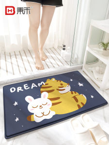 Water Absorbent Anti Slip Bathroom Door Mat Cartoon Home Floor Mat Entrance Mat Bedroom Door Mat Bathroom Carpet Door Rug