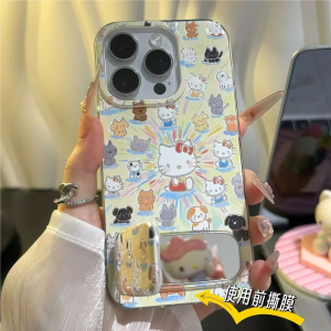 Cute Kitty Feather Phone Case for iPhone 17/16/15 Promax Xiaomi 15/14 Girl Style Huawei Pura80/70 New Vivos30ins Reno14 Protective Cover