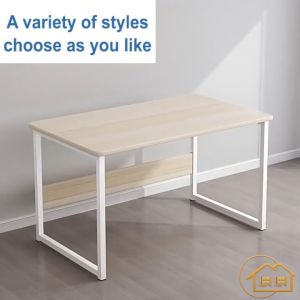 HOMESENCE Bàn làm việc học tập mặt bàn bo góc và định vị 4 lỗ bắt ốc dễ tháo lắp chân sắt sơn tĩnh điện mặt gỗ MDF cao cấp