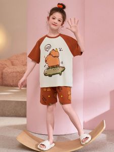 SHAPRA | Children Cotton Cartoon Short Sleeve Pajama Set