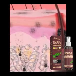 SOUTH MOON Black Color Hair Dye Essence Spray Herbal Gray Hair Reverse Essence Spray Strengthening Hair Root Mild and Non-Exciting Black Shiny 100ml