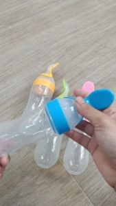 Botol Dot Sendok Makan Bayi Silikon Bpa Free Perlengkapan Ibu Baby