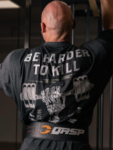 GASP Summer Fitness Bodybuilding Loose Outdoor Large Size Sweat Absorbent Breathable Lightweight Training Casual European Size Short Sleeve T-Shirt