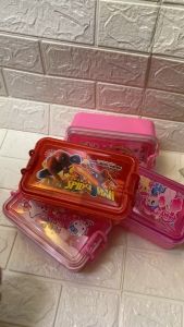 Cartoon lunch box for kids with spoon