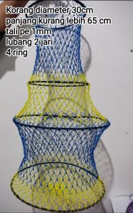 cod korang koja/tempat ikan diameter 30cm warna warni terdapat 4ring panjang sekitar 65cm lubang 2jari bahan pe 1mm