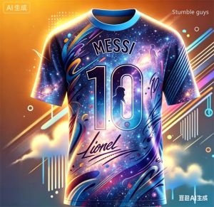 Summer Men Messi Football T-shirt Short Sleeve Casual Sports Jersey Kids Boys Street Tee Daily Training Wear