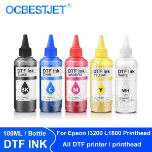 DTF หมึกโอนฟิล์ม PETImpressão E Transferência De TintaADO Para Epson I3200 L1800 1390 1430 L800 I1600 XP600 100มล