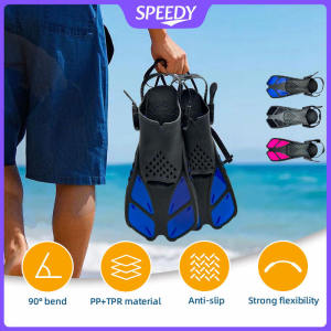 Snorkel Fins Adjustable Buckles Swimming Flippers Scuba Diving Shoes Adult Snorkeling Set