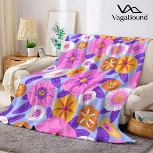 Chăn Flannel In Họa Tiết Hoa Lá Màu Pastel Ấm Áp Mềm Mại Phong Cách Hiện Đại Chất Liệu Polyester Dùng Trang Trí Ghế Sofa Ấm Áp Dễ Chịu Quà Tặng Dùng Được Quanh Năm