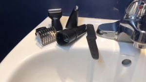 MAXGROOM Body Hair Trimmer Kit for Men Pubic Shaver Hair Nose Beard Trimmer Electric IPX6 Waterproof Groin 4 in 1 Shaver for Man
