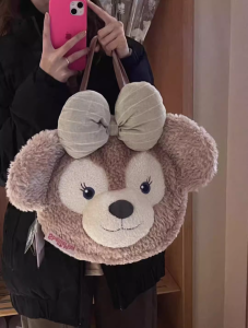 Zhao Lusi Same Duffy Bear Big Face Bag All-Match and Cute Cartoon Shelliemay Plush Backpack Satchel Shoulder Bag